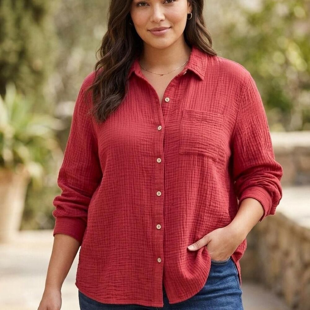 Jessica-simpson Women's Red and Burgundy Blouse